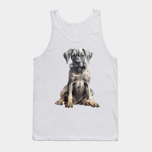 Great Dane Dog Wearing Gas Mask Tank Top